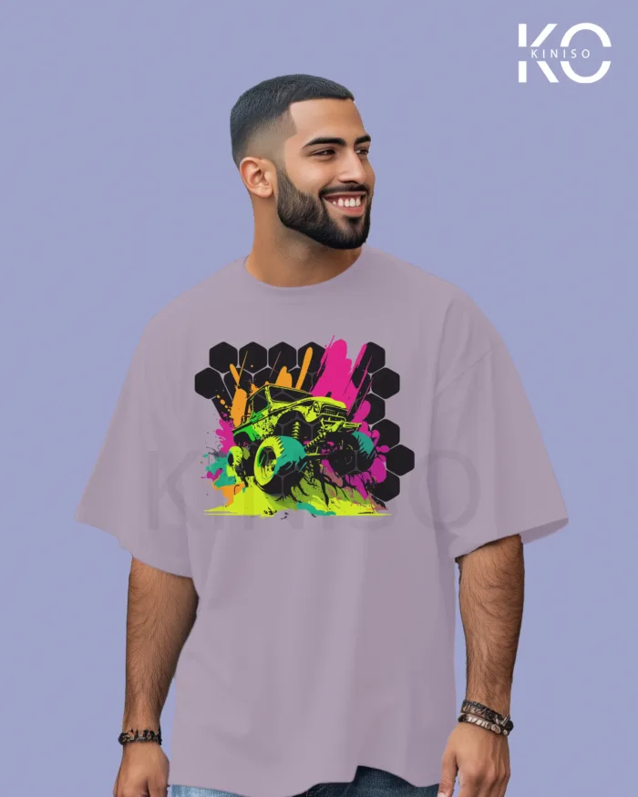 Car themed printed t-shirts with monster car design for men - Image 6